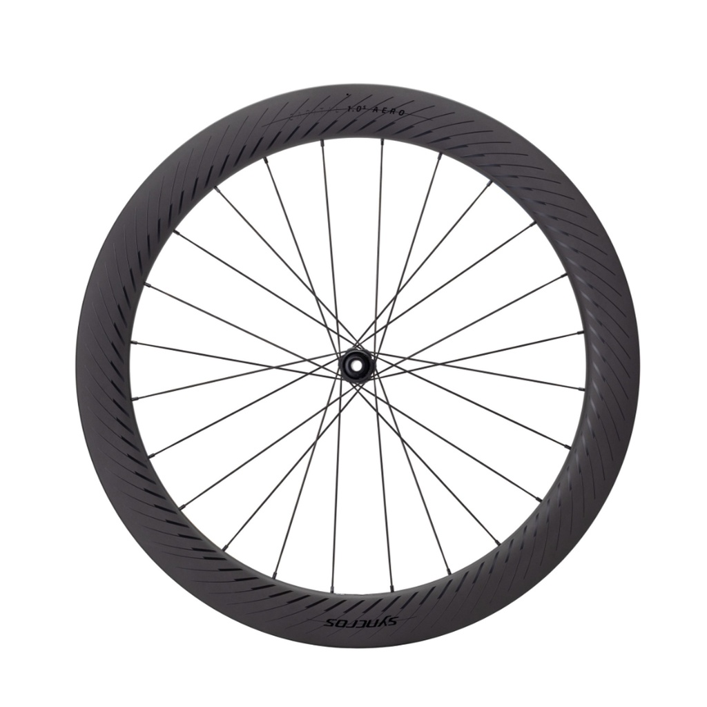 421140 RUEDO DELANTERO SYNCROS CAP 1.0 AERO 60MM/700C NEGRO MATE