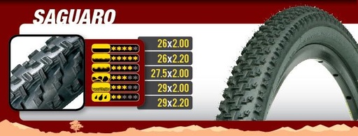 [GEA13LL11NT0301B] TUBULAR SAGUARO 26X2.0 NGO