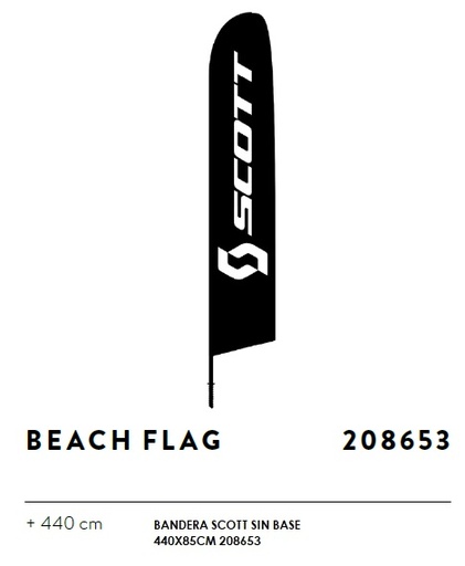[SCO13PU33N653] BANDERA SCOTT SIN BASE 440X85CM 208653