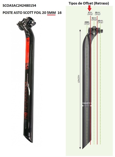 [SCOASAC242480154] POSTE ASTO SCOTT FOIL 20 5MM  16