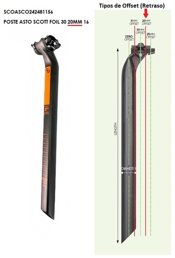 [SCOASCO242481156] POSTE ASTO SCOTT FOIL 30 20MM 16