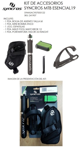 [SYNASAC907000122] KIT DE ACCESORIOS SYNCROS MTB 21 241907