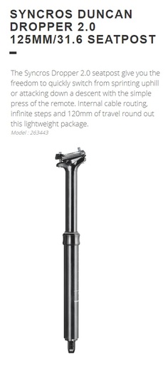 [SYNASCO443000141] POSTE ASTO SYNCROS DROP2.0 120/31.6 20